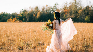 Boho wedding - 10 μπομπονιέρες γάμου με στάχυα και λουλούδια του αγρού