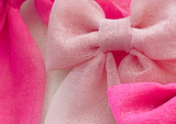 Μπομπονιέρα ροζ φιόγκος με ασημόσκονη barbie collection