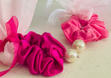 Μπομπονιέρα πολύχρωμα scrunchies με πέρλα barbie collection