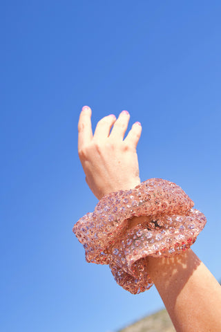 Nude scrunchies sequin