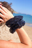 Black scrunchies sequin