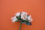 Μπουκετάκι τριαντάφυλλο σομόν - πορτοκαλί