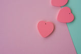 Καρδιά ξύλινη ροζ μίνι