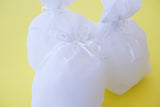 Πουγκί γάμου κρεπ σε λευκό χρώμα